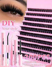 Load image into Gallery viewer, 200PCS Dramatic C-Curl 8-16MM Mix DIY Lash Extension Kit Set