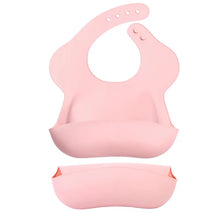 Load image into Gallery viewer, FOOD GRADE ADJUSTABLE SILICONE BABY BIB