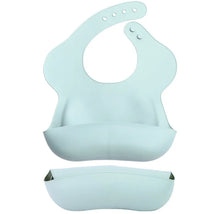 Load image into Gallery viewer, FOOD GRADE ADJUSTABLE SILICONE BABY BIB