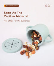 Load image into Gallery viewer, 2-IN-1 SILICONE BABY CUPS WITH STRAW & SNACK CUP LID