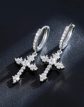 Load image into Gallery viewer, Silver Cross Earrings
