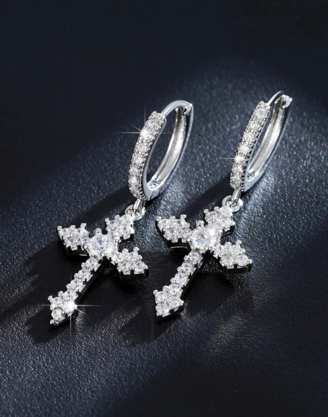 Silver Cross Earrings