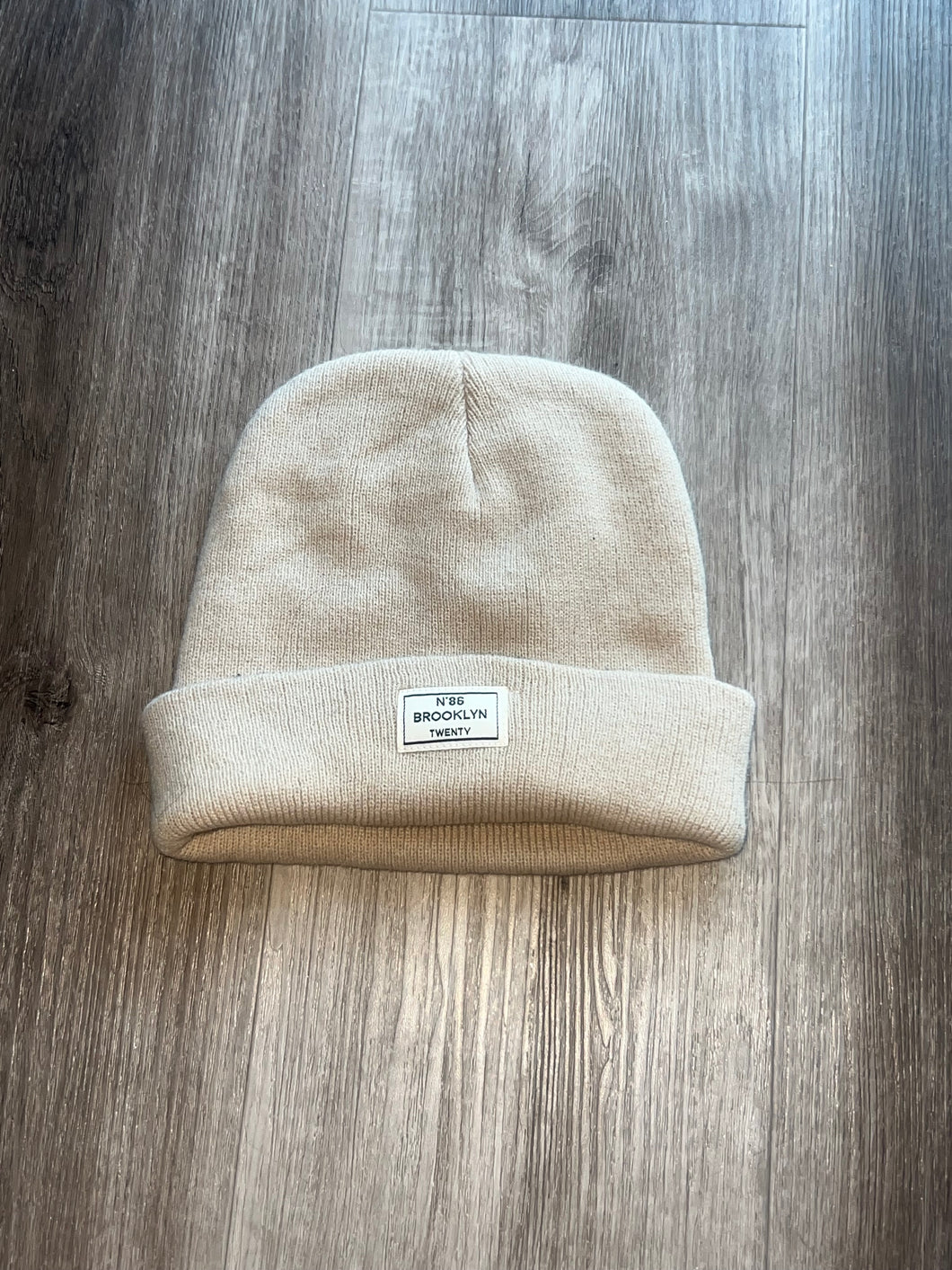 Beige Brooklyn beanie