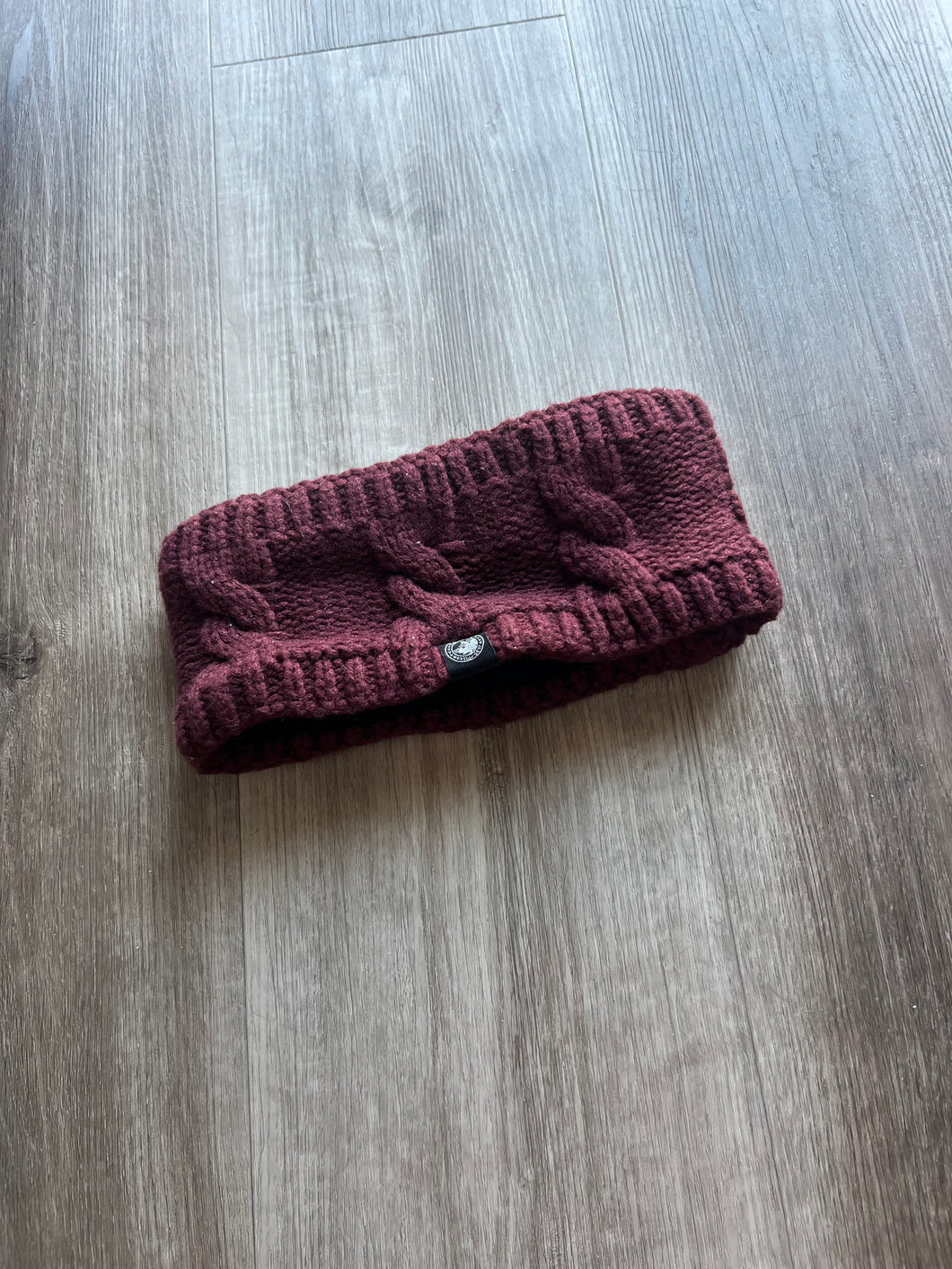 Burgundy stretchy headband for Fall & Winter