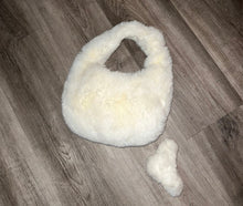 Load image into Gallery viewer, Fluffy bag with matching hair clip
