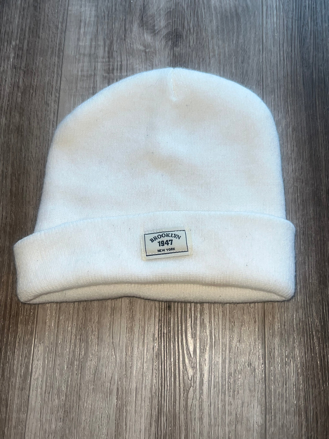 White Brooklyn 1947 beanie