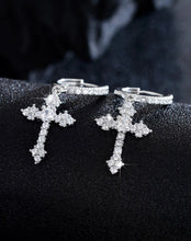 Load image into Gallery viewer, Silver Cross Earrings
