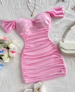 Rachel sweetheart ruched dress
