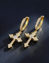 Load image into Gallery viewer, Golden Cross Earrings
