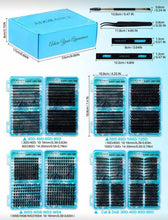 Load image into Gallery viewer, 2208PCS Lash Clusters D Curl 15 Styles Mixed 10-16mm/14-20mm Mega Volume Cat&amp;Doll Lashes Wispy Lashes Individual Eyelashes Kit With BOND&amp;SEAL Lash Remover Tweezers And Brush, Perfect For Beginners &amp; Proficient, DlY At Home Easily, Easy Apply For Makeup Da
