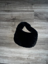 Load image into Gallery viewer, Black fur bag with zipper
