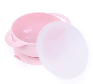 100% BPA FREE SILICONE SUCTION BOWL WITH LID