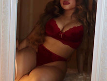 Load image into Gallery viewer, 2 piece burgundy bra and panty set

